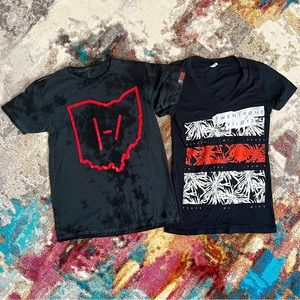 Twenty One Pilots |-/ 2pc tee shirt set Fangirl bundle women's small EUC